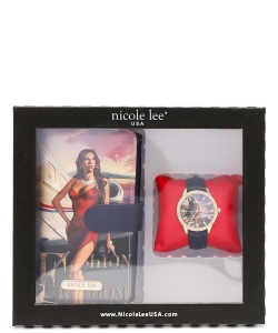 NICOLE LEE Wallet & Watch 2pcs Gift Set PRT7320 TRAVEL IN FASHION